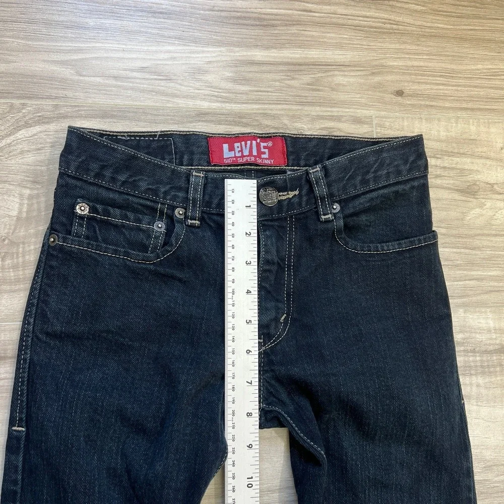 Levi's 510 Boys Youth Jeans 12R Super Skinny Dark Wash Blue Denim Kids Pants
